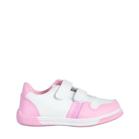 Pantofi sport copii roz cu alb din piele ecologica Buddy