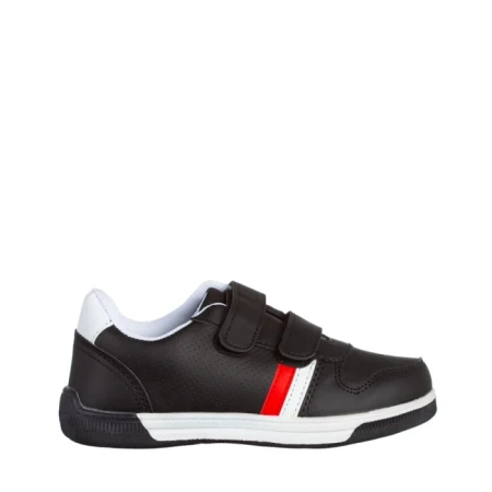 Pantofi sport copii negri din piele ecologica Buddy