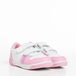 Pantofi sport copii roz cu alb din piele ecologica Buddy