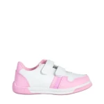 Pantofi sport copii roz cu alb din piele ecologica Buddy