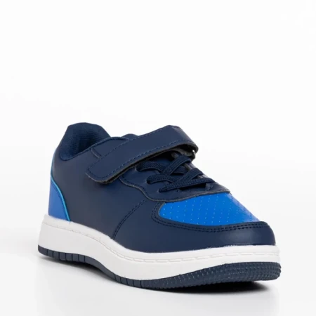 Pantofi sport copii albastri din piele ecologica Ponty