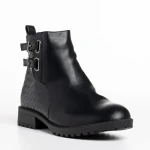 Botine dama negre din piele ecologica Alandra