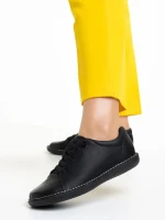 Pantofi dama negri din piele ecologica Clarice