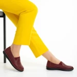 Pantofi dama grena din piele ecologica Emiliana