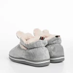 Papuci copii gri din material textil Paco