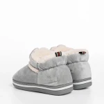 Papuci copii gri din material textil Paco