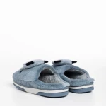 Papuci copii gri din material textil Pierre