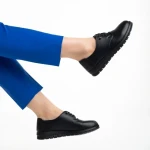 Pantofi dama negri din piele ecologica Cambria