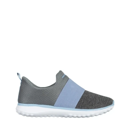 Pantofi sport dama gri cu albastru din material textil Sisto