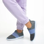 Pantofi sport dama gri cu albastru din material textil Sisto