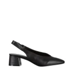 Pantofi dama negri din piele ecologica cu toc Zelda