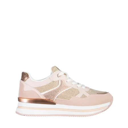 Pantofi sport dama roz din material textil Haya