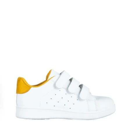 Pantofi sport copii Lamy albi cu galben