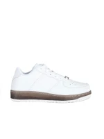 Pantofi sport copii albi cu negru din piele ecologica Carsyn