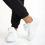 Pantofi sport dama albi din piele ecologica Inola