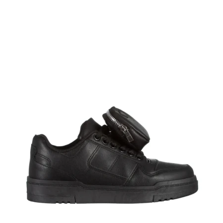 Pantofi sport dama negri din piele ecologica Inola