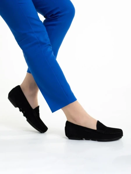 Mocasini dama Carvela negri din piele naturala Kathi