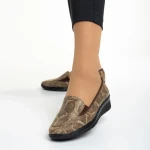 Pantofi dama bej din piele naturala Liora