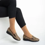Pantofi dama bej din piele naturala Liora