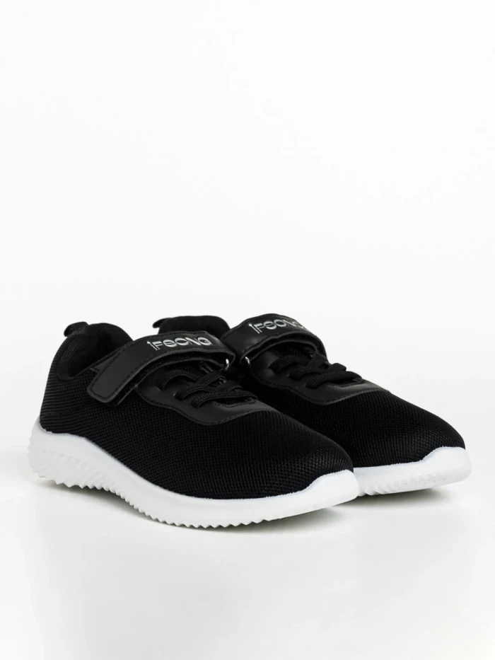Pantofi sport copii negri din material textil Amie