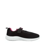 Pantofi sport copii negri cu roz din material textil Amie