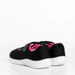 Pantofi sport copii negri cu roz din material textil Amie