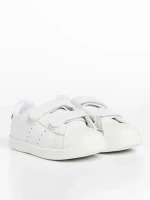 Pantofi sport copii albi cu verde din piele ecologica Frost