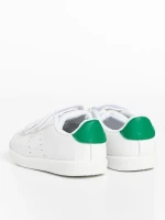 Pantofi sport copii albi cu verde din piele ecologica Frost