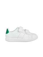 Pantofi sport copii albi cu verde din piele ecologica Frost