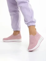 Pantofi sport dama roz din material textil Moira