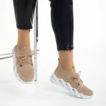 Pantofi sport dama bej din material textil Ankita