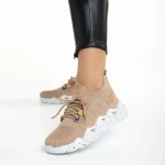 Pantofi sport dama bej din material textil Ankita