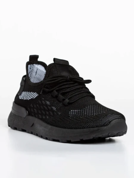 Pantofi sport barbati negri din material textil Tiago