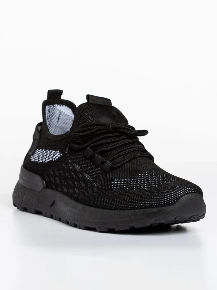 Pantofi sport barbati negri din material textil Tiago