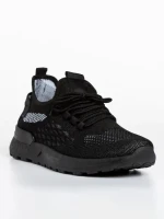 Pantofi sport barbati negri din material textil Tiago