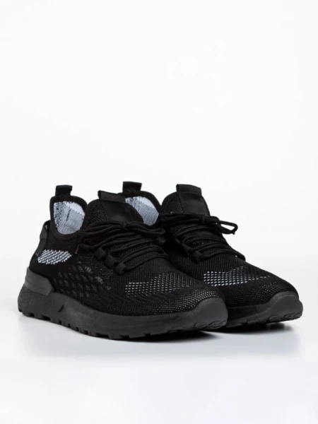 Pantofi sport barbati negri din material textil Tiago