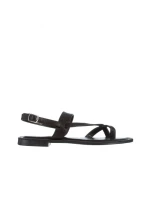 Sandale dama negre din piele ecologica Tamsin