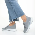Pantofi sport dama gri din material textil Matrona