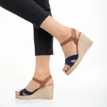 Sandale dama Girlhood albastre din piele naturala Ainara
