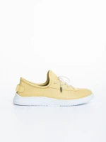 Pantofi casual dama galbeni din piele naturala Nilda