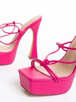 Sandale dama fucsia din piele ecologica Kimbra