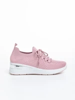 Pantofi sport dama roz din material textil Davinia