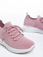 Pantofi sport dama roz din material textil Davinia