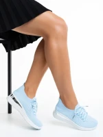 Pantofi sport dama albastri din material textil Davinia