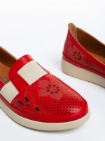 Pantofi dama rosii din piele naturala Robertina