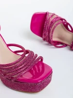 Sandale dama fucsia din piele ecologica Sameria