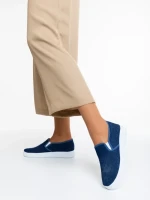 Pantofi sport dama albastri inchis din material textil Lorinda