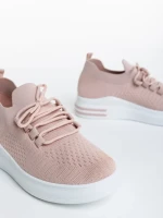 Pantofi sport dama roz din material textil Sumaya