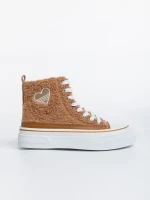 Tenisi dama camel din material textil Yustina