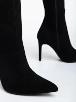 Cizme dama negre din material textil Ernestine